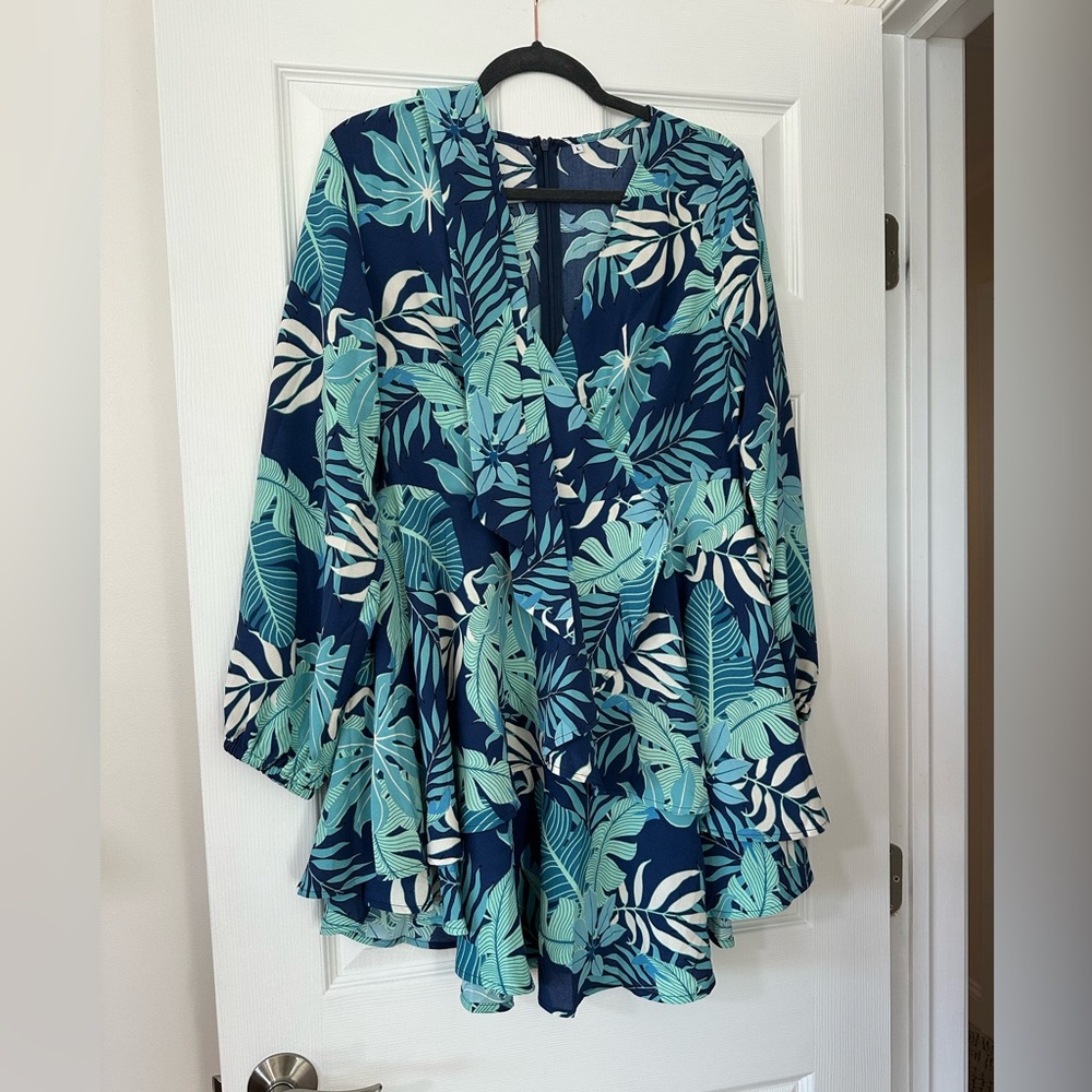 NWOT Long sleeve Ruffle swing dress